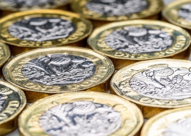 Stack of pound coins